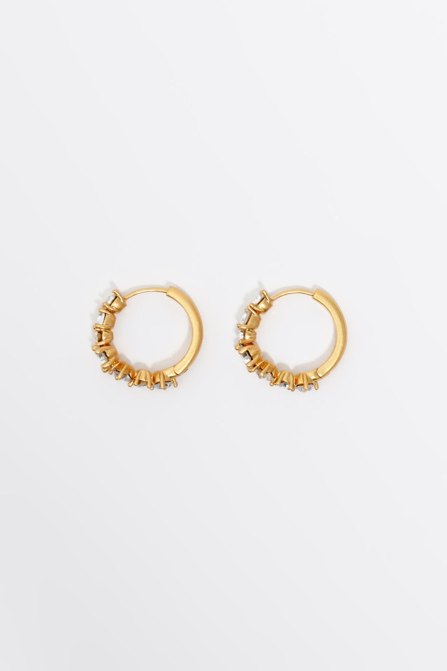 Pendientes aro cristales corazón