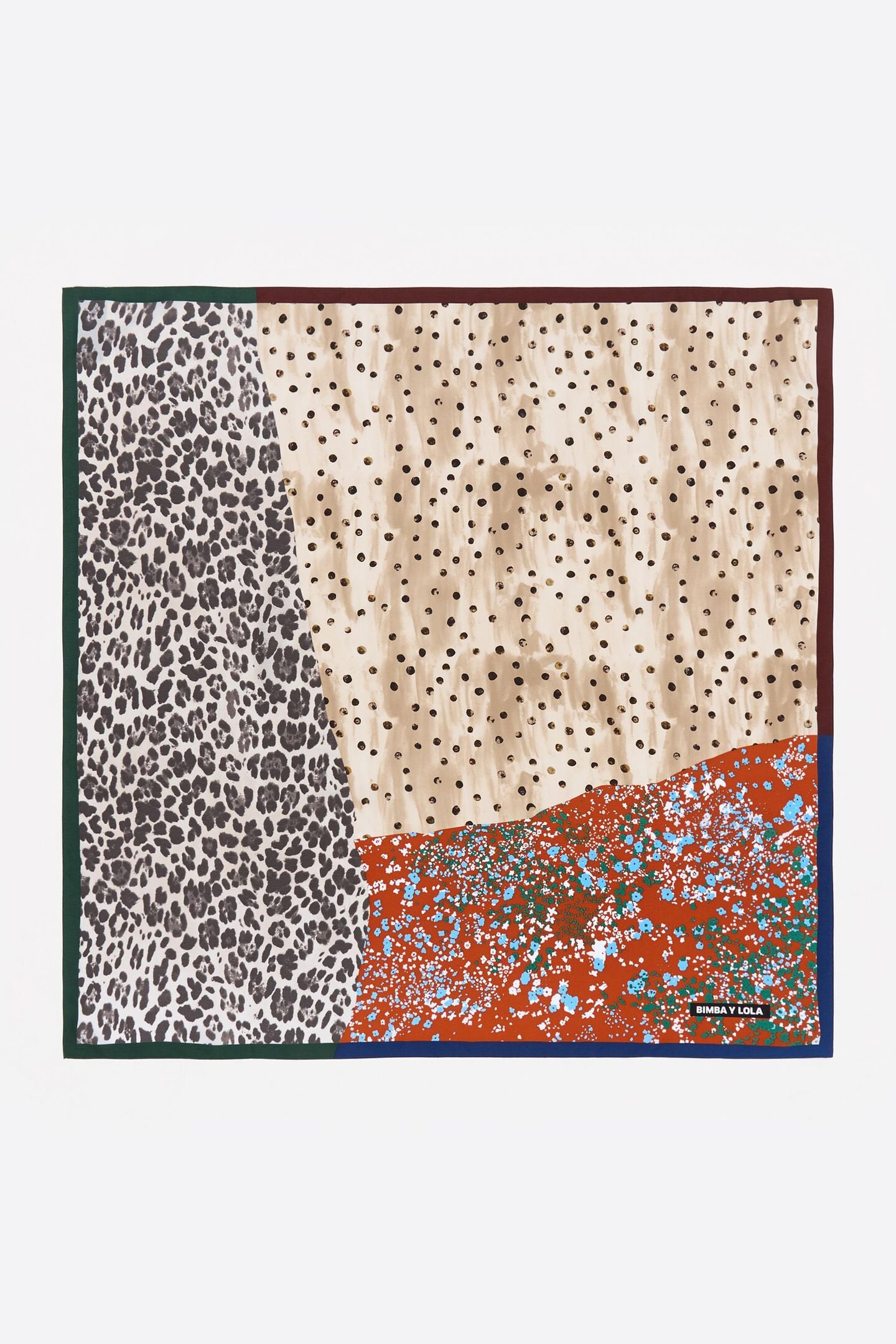 Pañuelo patchwork naranja quemado